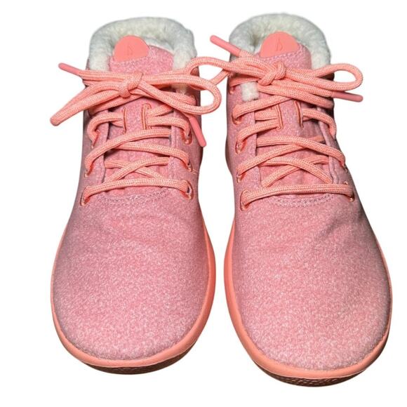 Allbirds NWB Wool Runner Up Mizzle Fluffs High Tops Fleece Lined Pink Size 9 - Picture 3 of 10
